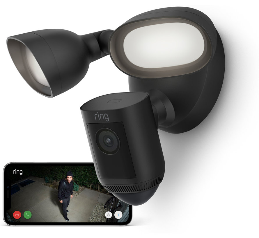 Ring Floodlight Cam Wired Pro Zwart