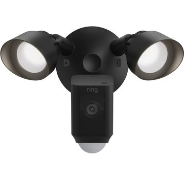 Ring Floodlight Cam Wired Plus Zwart