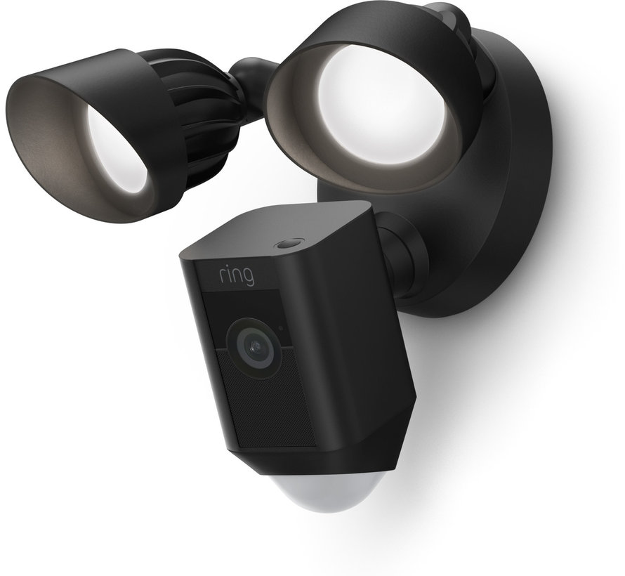Ring Floodlight Cam Wired Plus Zwart