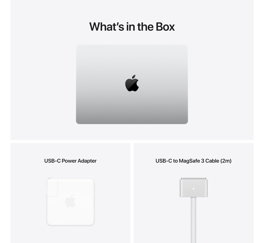 Apple MacBook Pro 14" (2021) M1 Pro (8 core CPU/14 core GPU) 16GB/512GB Zilver Azerty
