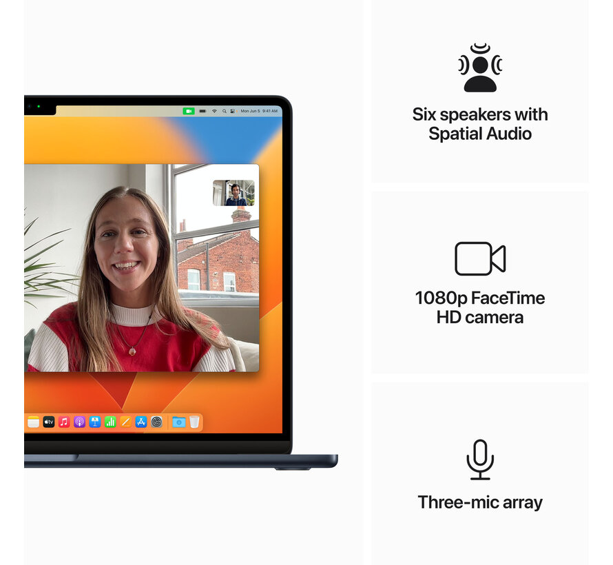 Apple MacBook Air 15" (2023) M2 (8 core CPU/10 core GPU) 8GB/512GB Middernacht QWERTY