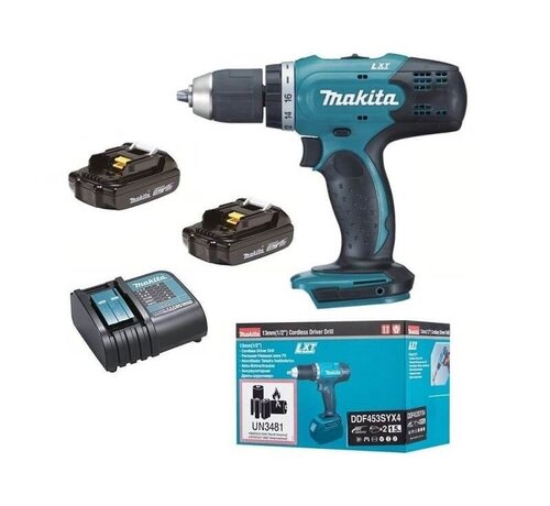 Makita DDF453SYX4 Boor-/schroefmachine | 18v 1.5Ah Li-ion in doos