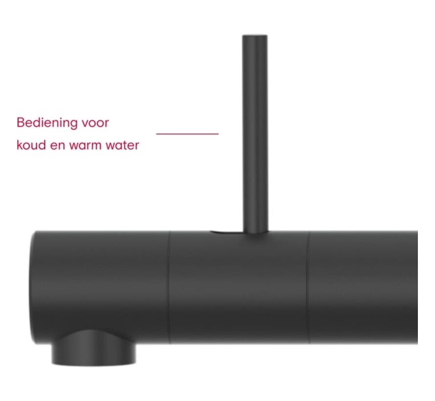 Quooker Front met COMBI+ boiler 3-in-1 kokend water kraan Zwart