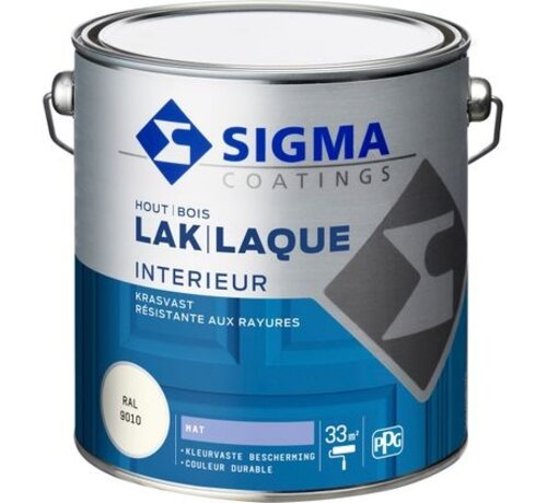 Sigma lak interieur mat RAL 9010 2,5L