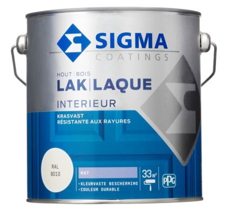 Sigma lak interieur mat RAL 9010 2,5L