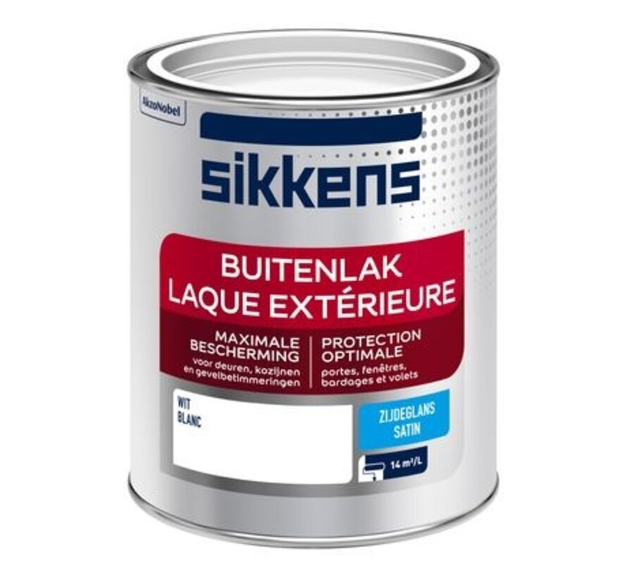 Sikkens buitenlak zijdeglans wit 0,75L