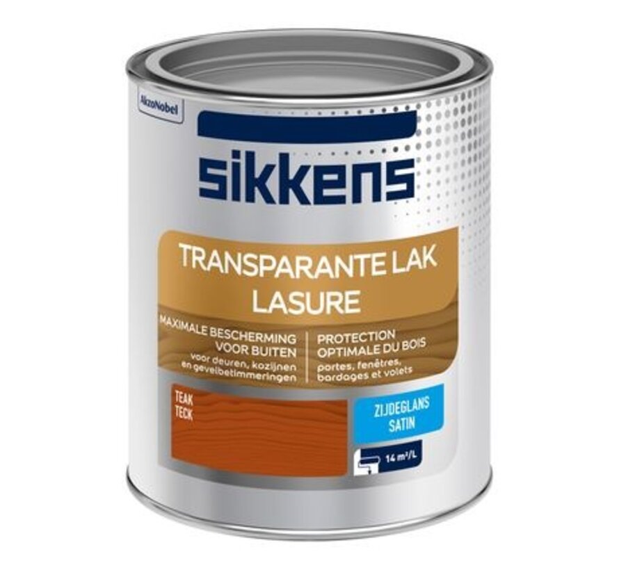 Sikkens buitenlak zijdeglans transparant teak 750ml