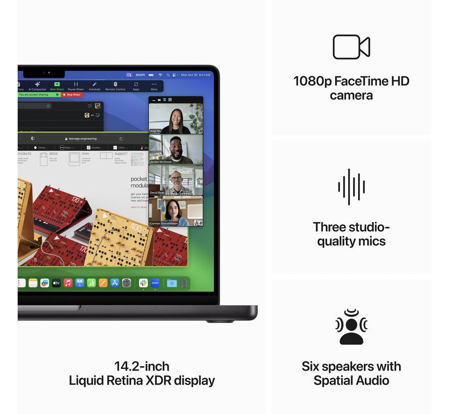 Apple MacBook Pro 14" (2023) M3 Pro (11 core CPU/14 core GPU) 32GB/512GB Spacezwart QWERTY