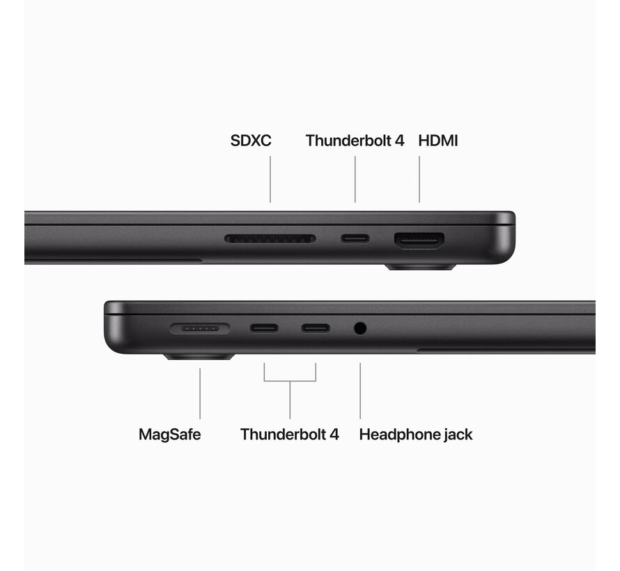 Apple MacBook Pro 14" (2023) M3 Pro (11 core CPU/14 core GPU) 32GB/512GB Spacezwart QWERTY