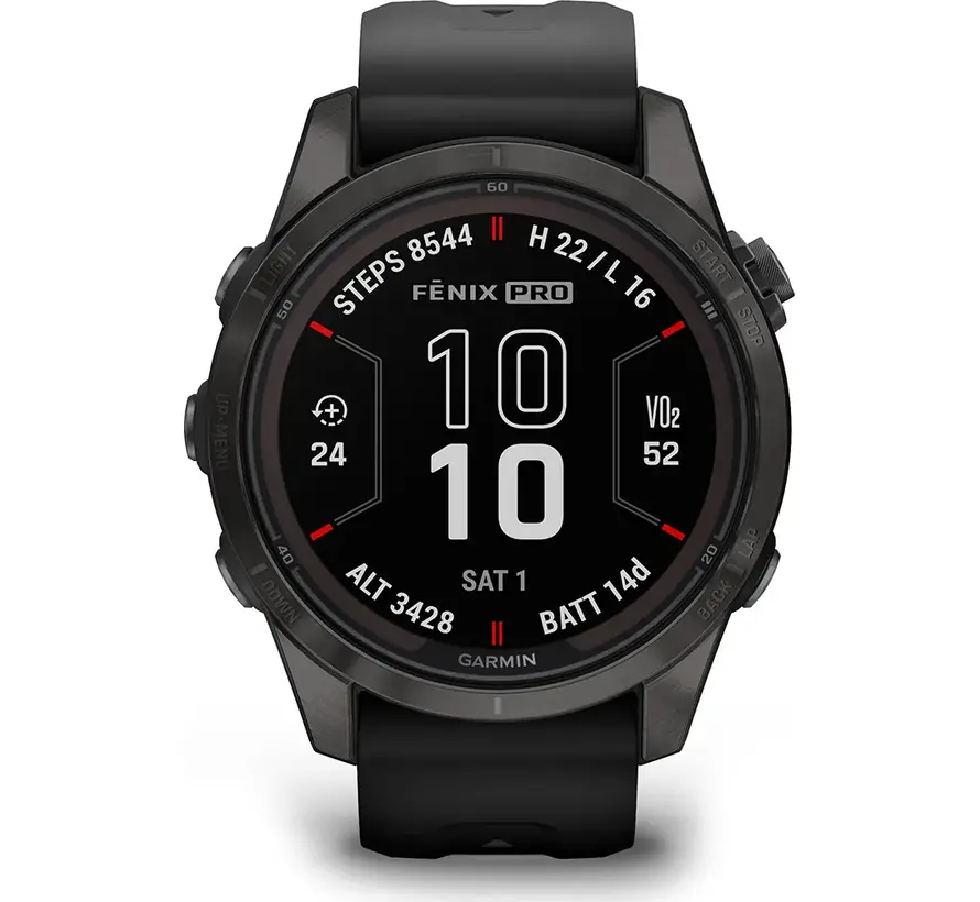Garmin fēnix 7S Pro Sapphire Solar Edition Zwart