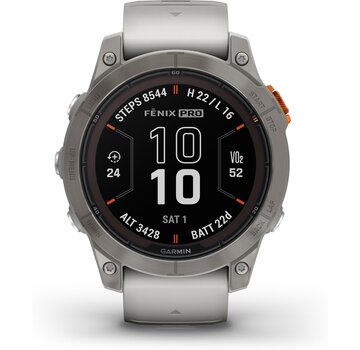 Garmin fēnix 7 Pro Sapphire Solar Edition Titanium Grijs/Oranje
