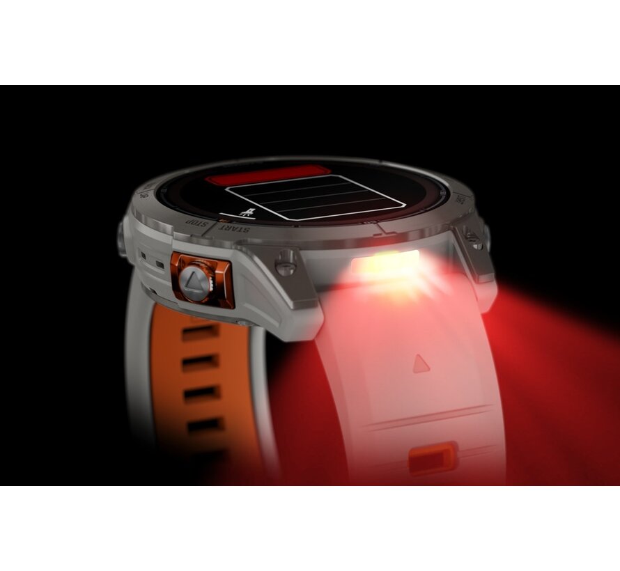 Garmin fēnix 7 Pro Sapphire Solar Edition Titanium Grijs/Oranje