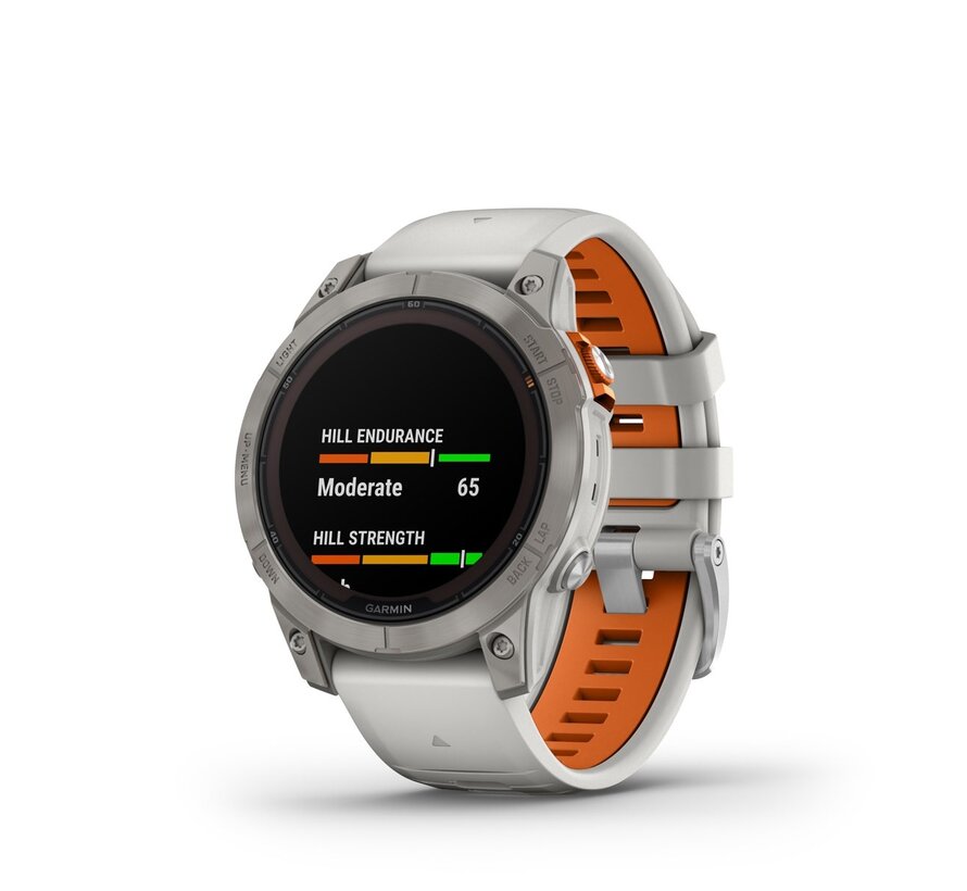 Garmin fēnix 7 Pro Sapphire Solar Edition Titanium Grijs/Oranje