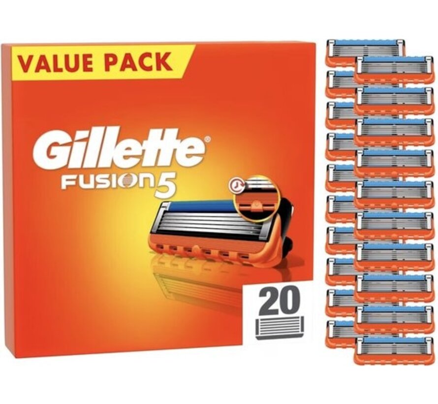 Gillette Fusion 5 Scheermesjes Voordeelpak - 20 stuks