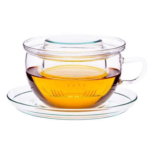 Trendglas Jena Tea Time theeglas van Jena met glazen filter Trendglas Jena Tea Time theeglas van Jena met glazen filter
