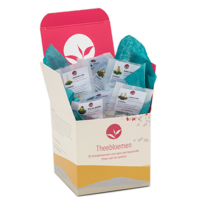 Theebloemen Boeket in Cadeaudoos