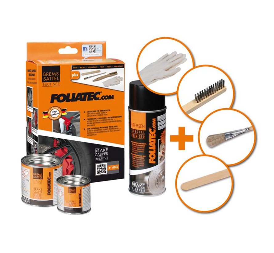 Foliatec Remklauwlakset - pure wit - 3 Komponenten