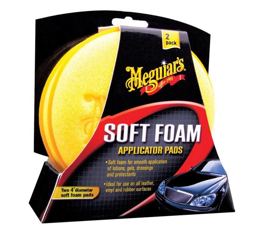 Meguiars Soft Foam Applicator Pads - Diameter 10.2cm, Set a 2 stuks