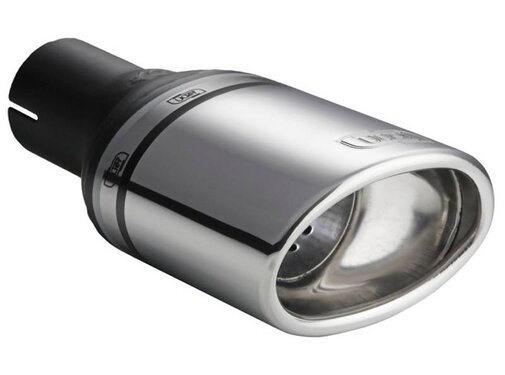 Autostyle Ulter Sport Uitlaatsierstuk - Ovaal 120x80mm Schuin - Lengte 120mm - Montage ->50mm - RVS