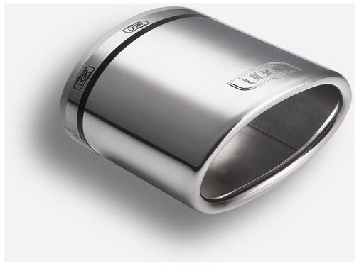 Autostyle Ulter Sport Uitlaatsierstuk - Ovaal 120x80mm Schuin - Lengte 120mm - Montage 50-65mm - RVS