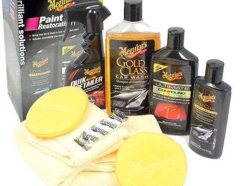 Meguiars Meguiars Ultimate Paint Restoration Kit (Quik Wax/Detailer/Compound/Carnauba Wax/Accessoires)