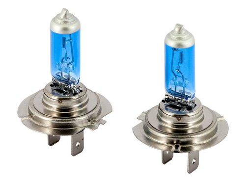 Autostyle SuperWhite Blauw H7 55W/12V/4200K Halogeen Lampen, set a 2 stuks (E13)