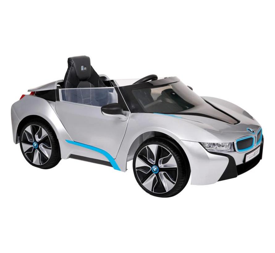 Accu-Auto passend voor BMW i8 Zilver - 12V - incl. MP3 en afstandsbediening - vanaf 3 jaar