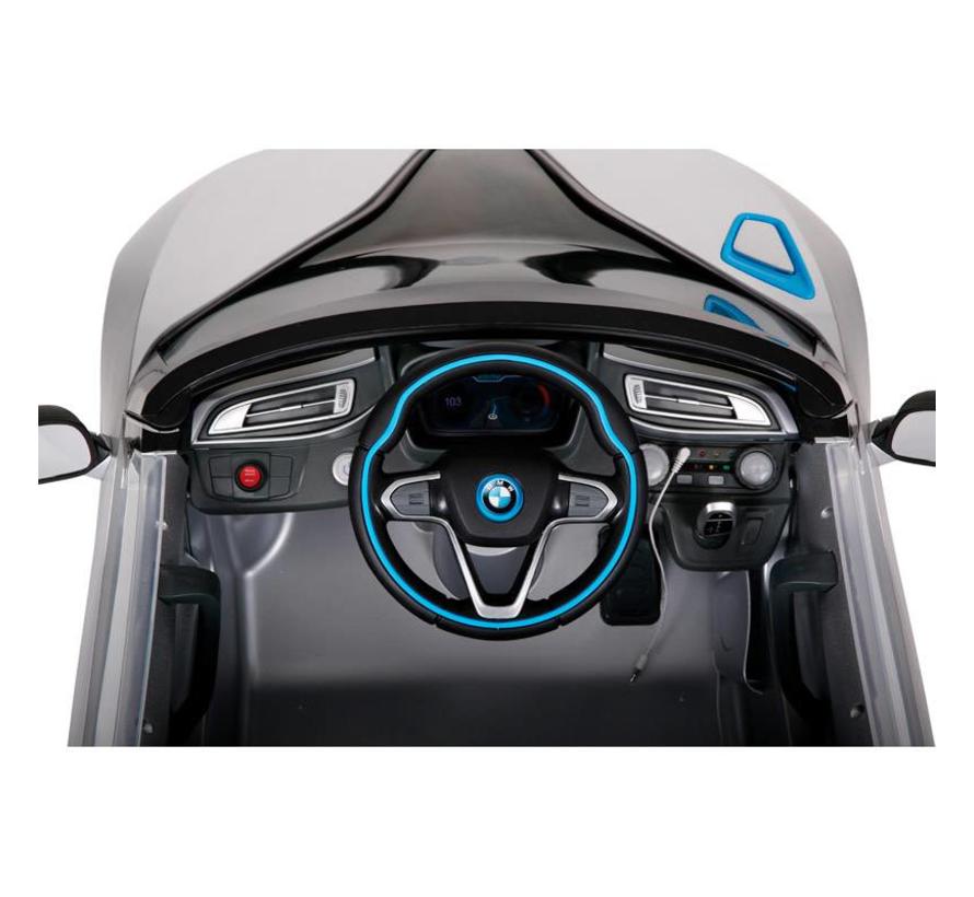 Accu-Auto passend voor BMW i8 Zilver - 12V - incl. MP3 en afstandsbediening - vanaf 3 jaar