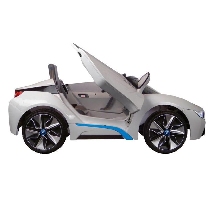 Accu-Auto passend voor BMW i8 Zilver - 12V - incl. MP3 en afstandsbediening - vanaf 3 jaar