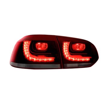 Autostyle Set R-Look LED Achterlichten Volkswagen Golf VI 2008-2012 excl. Variant - Rood/Smoke