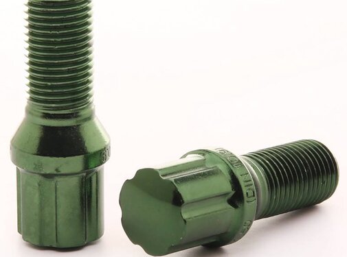 JR wheels Japan Racing JB1 wielbouten M12x1,5 conisch GROEN