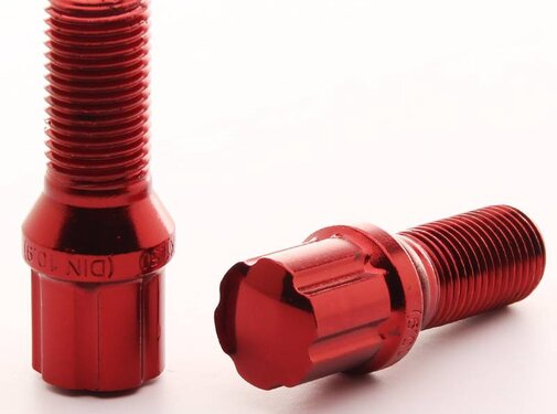 JR wheels Japan Racing JB1 wielbouten M12x1,5 conisch ROOD