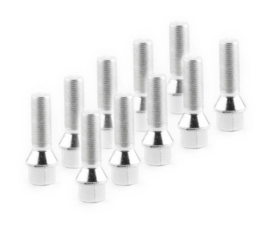 Wielbout M12x1,75x45 Conisch 60graden silver (10 stuks)