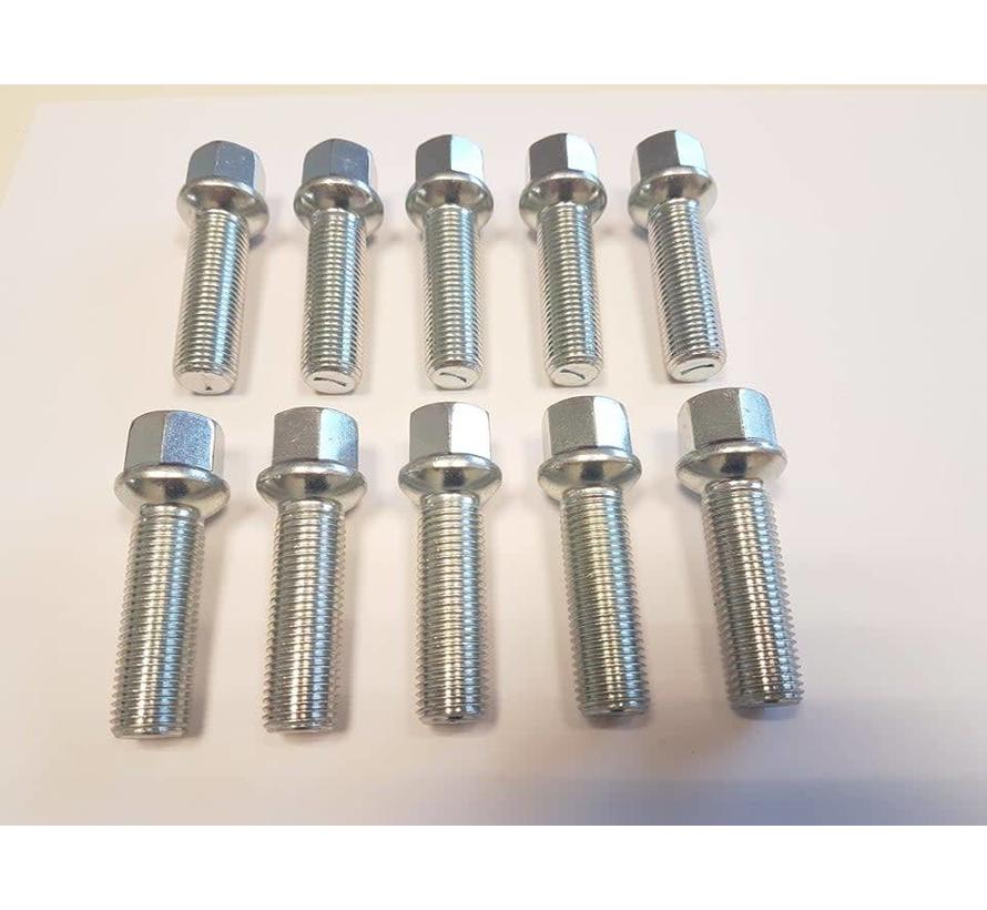 Wielbout M14x1,5x40 Bolconisch R13 silver (10 stuks)