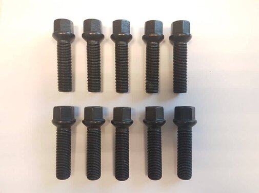 ST suspensions Wielbout M14x1,5x43 Bolconisch R13  black (10 stuks)