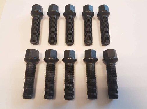 ST suspensions Wielbout M12x1,5x40mm Bolconisch R12 black (10 stuks)