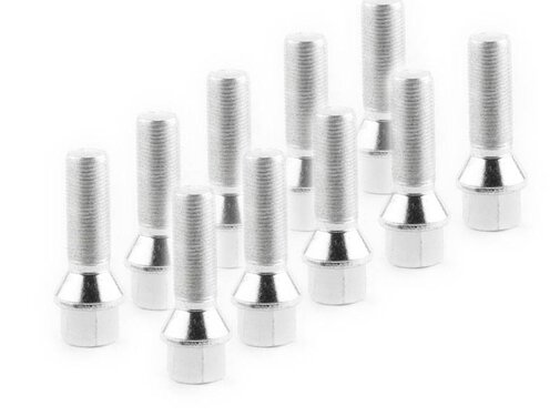 ST suspensions Wielbout M12x1,5x37mm Conisch 60graden silver (10 stuks)