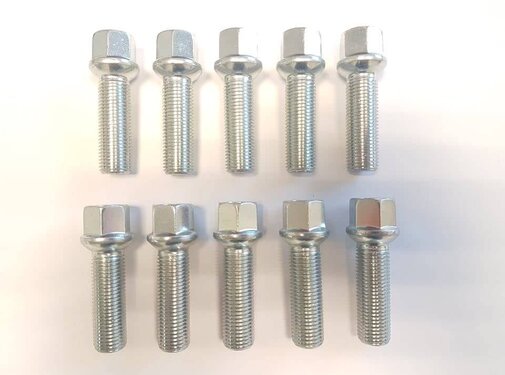 ST suspensions Wielbout M14x1,5x40 Bolconisch R12 silver (10 stuks)