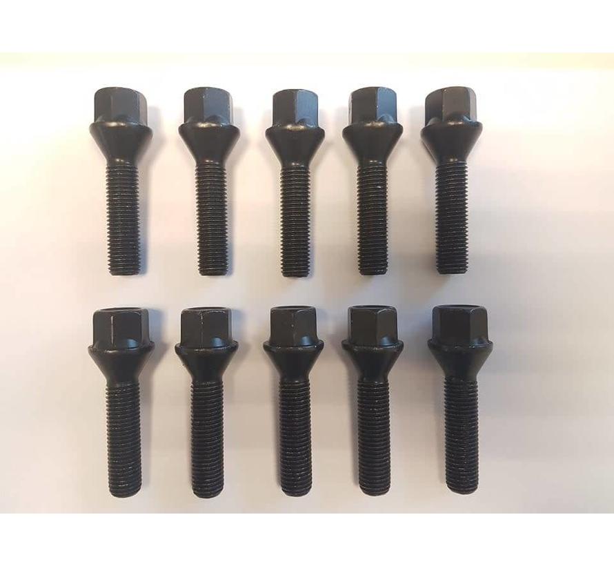 Wielbout M14x1,25x33 Conisch60graden black (10 stuks)