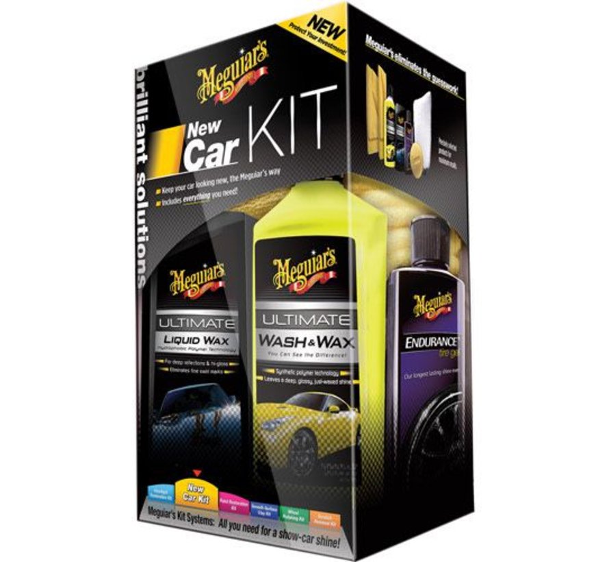 Meguiars New Car Kit (Ultimate Wash&Wax/Ultimate Wax/Endurance High Gloss/Accessoires)