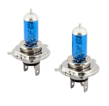 Autostyle SuperWhite Blauw H4 60-55W/12V/4800K Halogeen Lampen, set a 2 stuks (E13)