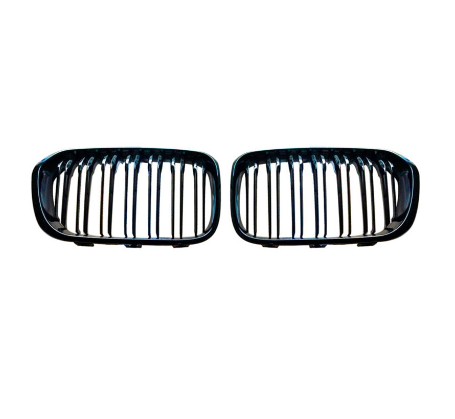 Glanzend zwarte Grills passend voor BMW 1-Serie F20/F21 LCI 2015- 'M-Style