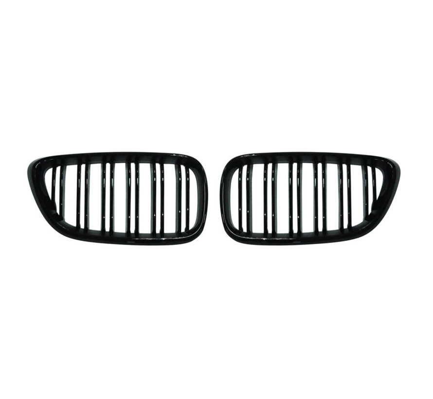 Glanzend zwarte Grills passend voor BMW 2-Serie F22 2013-2016 'M-Style