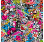 Stickerbomb Folie - Graffiti design 1 - Rol 60x200cm - zelfklevend