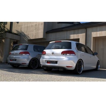 Maxton Design Maxton Design REAR DIFFUSER VW GOLF 6 WITH 2 EXHAUST HOLE