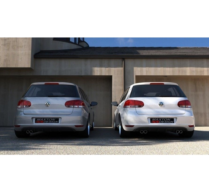 Maxton Design REAR DIFFUSER VW GOLF 6 WITH 2 EXHAUST HOLE