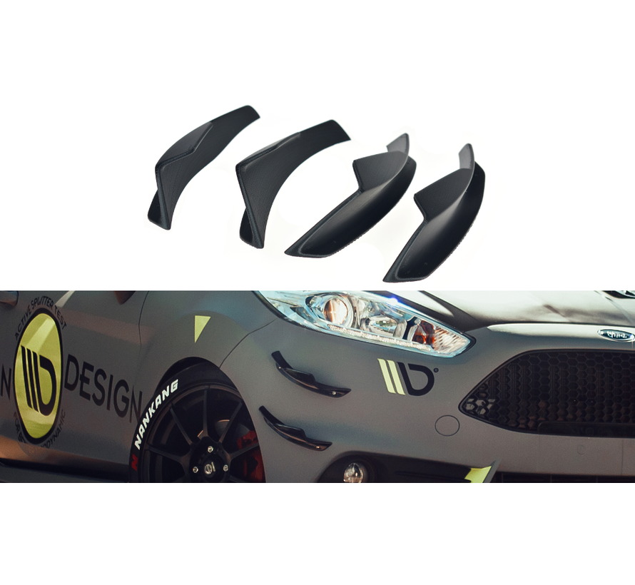 Maxton Design FRONT BUMPER WINGS (CANARDS) FORD FIESTA 7 ST FACELIFT