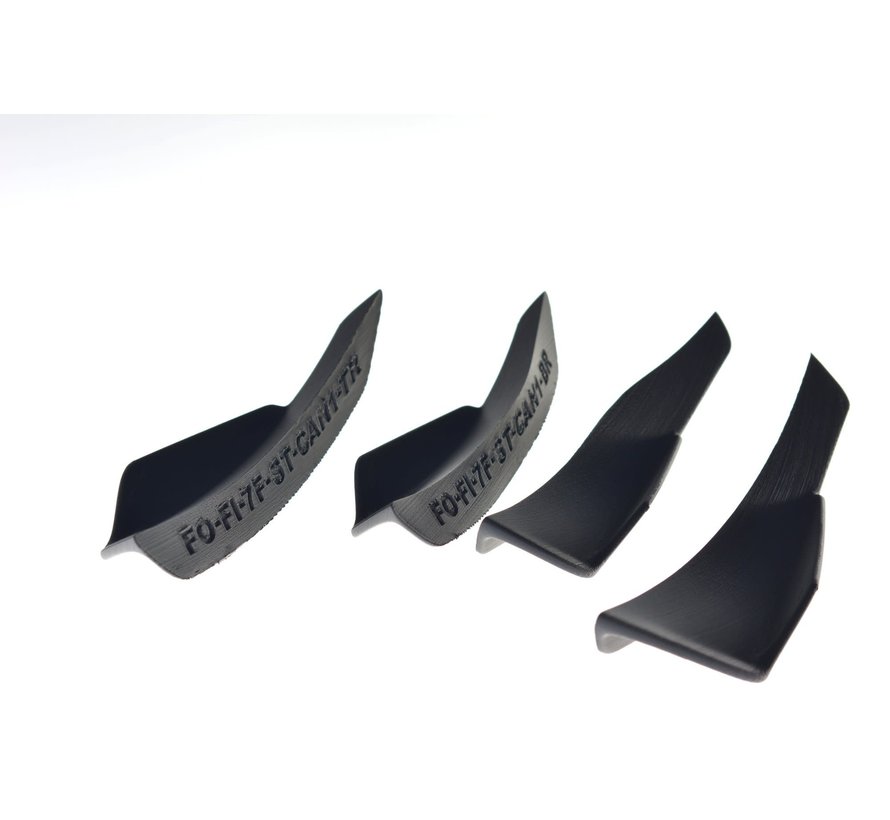 Maxton Design FRONT BUMPER WINGS (CANARDS) FORD FIESTA 7 ST FACELIFT