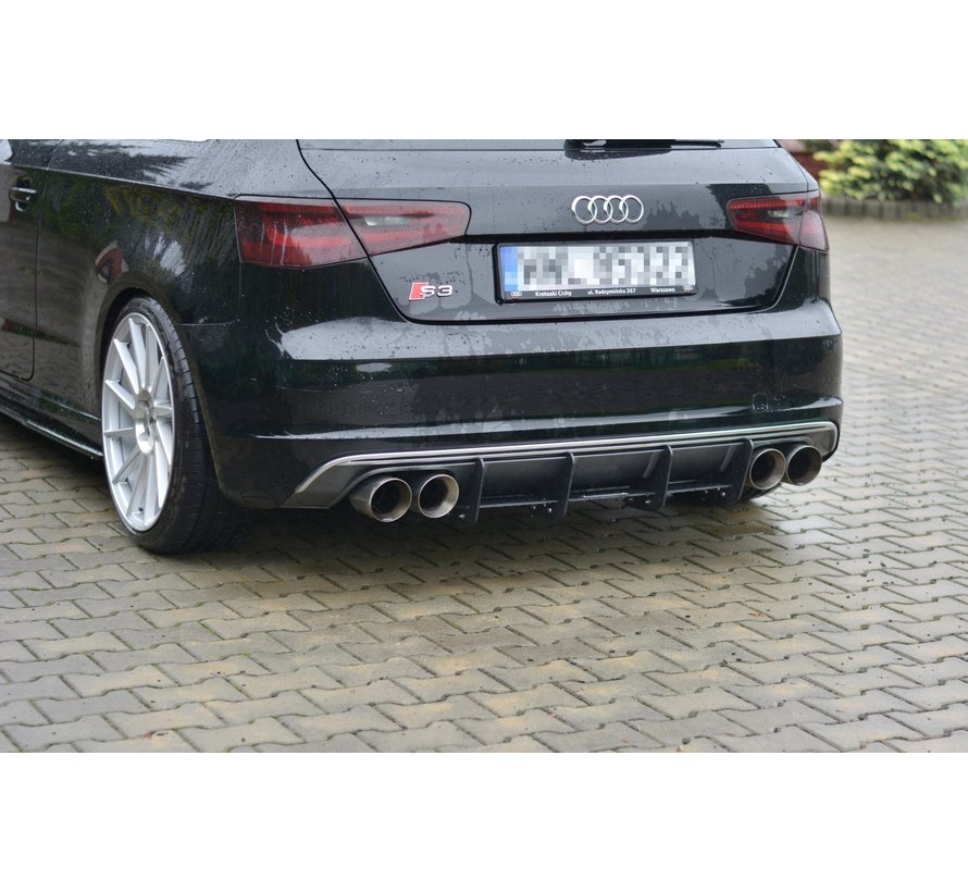 Maxton Design REAR DIFFUSER AUDI S3 / A3 S-LINE 8V HATCHBACK / SPORTBACK