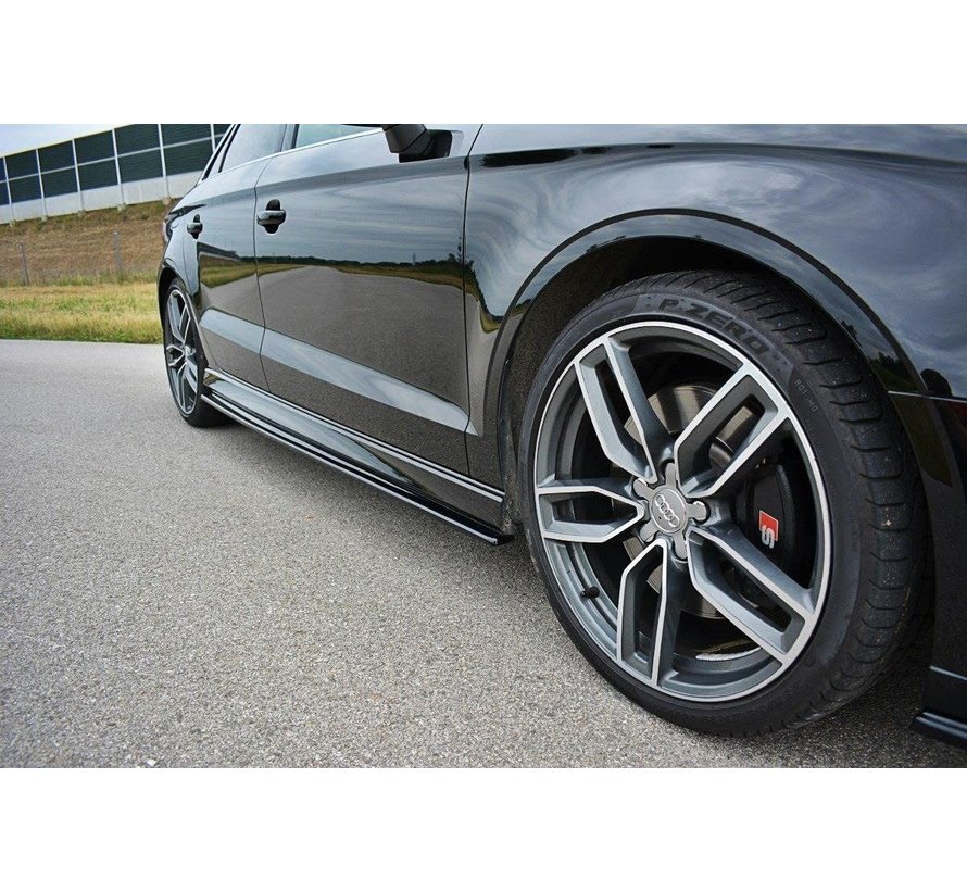 Maxton Design SIDE SKIRTS SPLITTERS AUDI S3 / A3 S-LINE 8V / 8V FL SEDAN